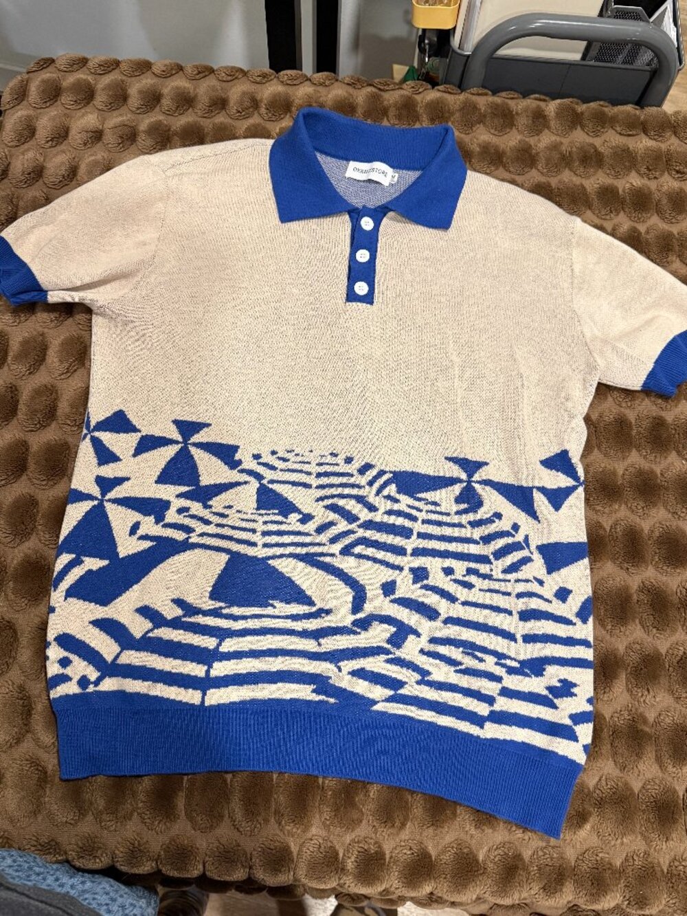 OxKnit "Umbrellas" knit sweater shirt
